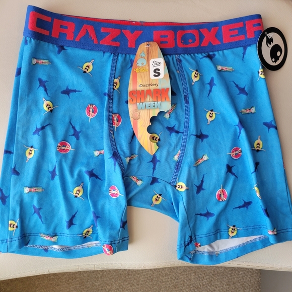 Crazy Boxer Shark Week Boxer Briefs ~ Small ~ NWT ~ Fun Undies! ~ Unisex ~FINAL! - Picture 1 of 9